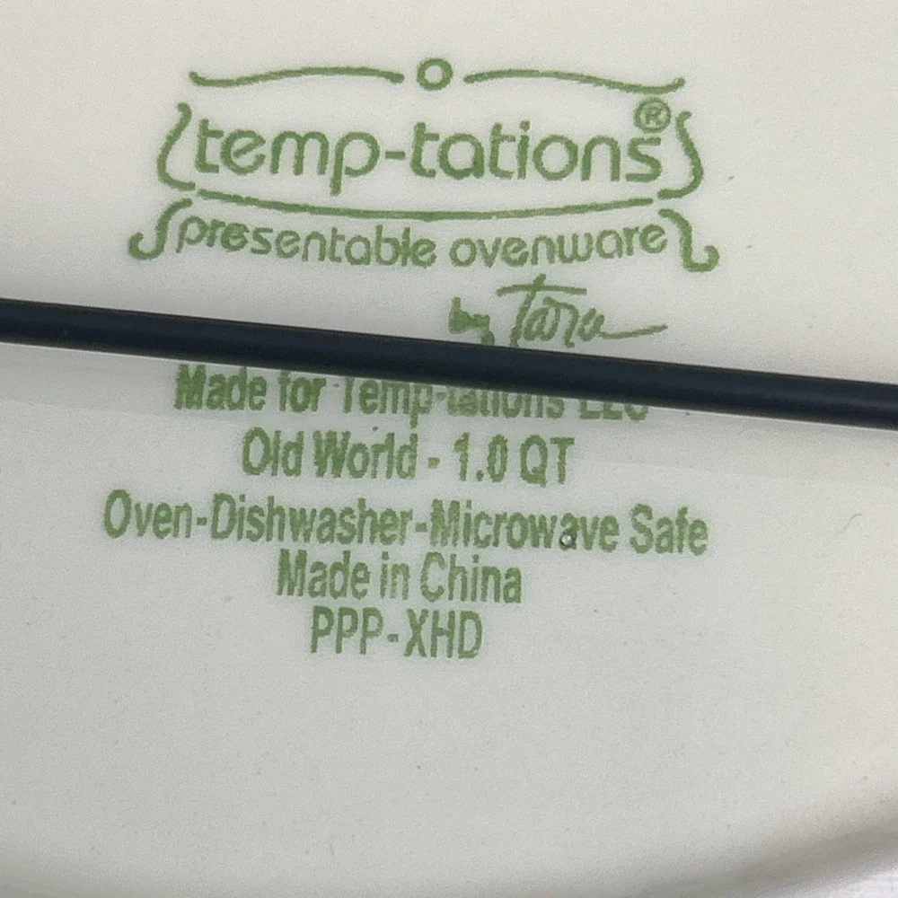 2 Temp-tations By Tara 1.5QT & 1QT Baking Dish & Wire Racks Old World Black